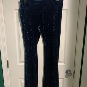 Hot Kiss Midnight Blue Velvet Pants